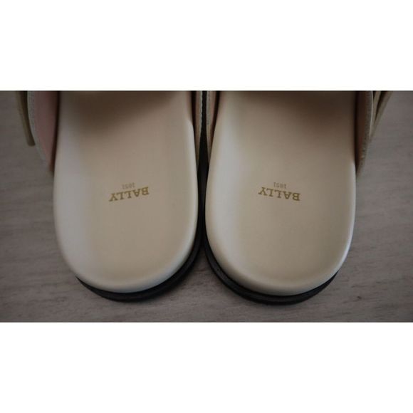 Bally 6300082 Women's Sz 5.5M Bone/Beige Leather Emma Slide Sandals $640 - Picture 9 of 13